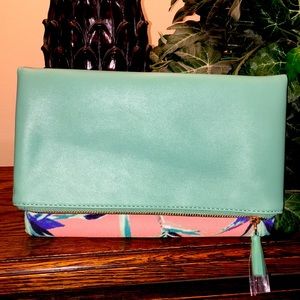 NWOT Rachel Pally Fold-Over Tropical Clutch